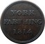 UK Farthing York - Peace and Alliance 1814  YORK FARTHING 1814 coin obverse