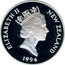 New Zealand Five Dollars Birth of Princess Elizabeth 1994 Proof KM# 91 NEW ZEALAND ELIZABETH II 1994 RDM coin obverse