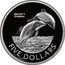 New Zealand Five Dollars Hector's Dolphins 2002 (c) 500 in stamp covers KM# 145a HECTOR'S DOLPHIN FIVE DOLLARS coin reverse