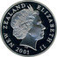 New Zealand Five Dollars Kereru 2001 Proof KM# 128a NEW ZEALAND ELIZABETH II 2001 IRB coin obverse