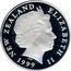 New Zealand Five Dollars Morepork 1999 Proof KM# 115a NEW ZEALAND ELIZABETH II 1999 IRB coin obverse