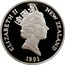 New Zealand Five Dollars Rugby World Cup 1991 (c) Proof KM# 80a ELIZABETH II NEW ZEALAND 1991 RDM coin obverse