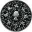UK Five Pounds 40th Anniversary of the Coronation 1993 Proof KM# 965a ELIZABETH II DEI∙GRATIA REGINA∙FID∙DEF ∙ FIVE POUNDS ∙ coin obverse