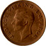 New Zealand Half Penny George VI 1944 KM# 12 GEORGE VI KING EMPEROR HP coin obverse