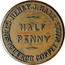 New Zealand Half Penny Hall Henry J. - Christchurch (1864-1865) KM# Tn25 HENRY J. HALL HALF PENNY CHRISTCHURCH COFFEE MILLS coin obverse