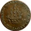 UK Halfpenny (Hampshire - Emsworth / Earl Howe) THE WOODEN WALLS OF OLD ENGLAND coin reverse