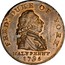 UK Halfpenny Middlesex - Duke of York 1795  FRED . DUKE OF YORK . HALFPENNY . 1795 . coin obverse