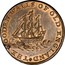 UK Halfpenny Middlesex - Duke of York 1795  THE WOODEN WALLS OF OLD ENGLAND coin reverse
