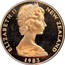 New Zealand One Dollar 50th Anniversary of New Zealand Coinage 1983 Proof KM# 53a ELIZABETH II NEW ZEALAND 1983 coin obverse