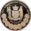 New Zealand One Dollar 50th Anniversary of New Zealand Coinage 1983 Proof KM# 53a 1933 NEW ZEALAND COINAGE 1983 NEW∙ZEALAND ONE DOLLAR coin reverse