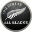 New Zealand One Dollar All Blacks Rugby) 2011 (m) KM# 343 ONE DOLLAR ALL BLACKS coin reverse