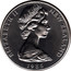 New Zealand One Dollar Black Stilt 1985 (c) KM# 55 ELIZABETH II NEW ZEALAND 1985 coin obverse