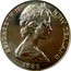 New Zealand One Dollar Black Stilt 1985 (c) Proof KM# 55a ELIZABETH II NEW ZEALAND 1985 coin obverse