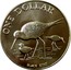 New Zealand One Dollar Black Stilt 1985 (c) Proof KM# 55a ONE DOLLAR BLACK STILT coin reverse