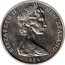 New Zealand One Dollar Chatham Island Black Robin 1984 (l) KM# 54 ELIZABETH II NEW ZEALAND 1984 coin obverse