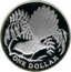 New Zealand One Dollar Fantail bird 1980 (l) Proof KM# 49a ONE DOLLAR JB coin reverse