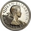 New Zealand One Florin Elizabeth II (1st portrait) 1965 Proof KM# 28.2 + QUEEN∙ELIZABETH∙THE∙SECOND coin obverse