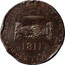 UK One Penny Birmingham & Risca Copper Company 1811  BIRMINGHAM AND RISCA * COPPER COMPANY * 1811 coin obverse