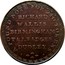 UK One Penny Birmingham - Wallis & Badger 1811  RICHARD WALLIS BIRMINGHAM T & I. BADGER DUDLEY ∙ A POUND NOTE FOR 240 TOKENS ∙ **** coin obverse