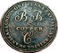 UK One Penny Bristol Brass & Copper Company 1811  B B & COPPER CO .ONE PENNY. PAYABLE AT BRISTOL SWANSEA & LONDON coin reverse
