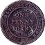 UK One Penny UCC Birmingham - Bradford Workhouse Overstamp 1812  PUBLIC ACCOMMODATION ONE PENNY TOKEN BRADFORD WORKHOUSE coin reverse