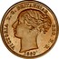 UK One Penny Victoria Pattern 1860 Proof KM# Pn60 VICTORIA D.G.BRITANNIAR REG.F.D. coin obverse