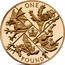 UK One Pound Last Round Pound 2016 Proof ONE POUND GKC coin reverse