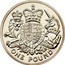 UK One Pound Royal Arms 2015 Proof KM# 1341 HONI SOIT QUI MAL Y PENSE DIEU ET MON DROIT ONE POUND coin reverse