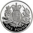 UK One Pound Royal Arms 2015 Proof KM# 1341a HONI SOIT QUI MAL Y PENSE DIEU ET MON DROIT ONE POUND coin reverse