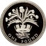 UK One Pound Scottish Thistle 1984 Proof KM# 934a ONE POUND coin reverse