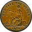 New Zealand Penny Charles C. Barley 1858 KM# Tn7 GOD SAVE THE QUEEN 1858 coin reverse