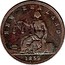 New Zealand Penny Day & Mieville / Dunedin 1857 KM# Tn16 NEW ZEALAND 1857 coin obverse