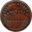 New Zealand Penny Day & Mieville / Dunedin 1857 KM# Tn16 DAY & MIEVILLE MERCHANTS DUNEDIN OTAGO coin reverse