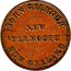 New Zealand Penny Gilmour John - New Plymouth 1875 KM# Tn21 JOHN GILMOUR NEW PLYMOUTH NEW ZEALAND coin reverse