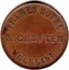 New Zealand Penny Gratten R. - Auckland (1874)1872 KM# Tn24 THAMES HOTEL R.GRATTEN AUCKLAND coin reverse