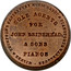 New Zealand Penny Milner & Thompson / Christchurch 1857 KM# Tn54 MILNER & THOMSON'S CANTERBURY MUSIC DEPOT & PIANOFORTE WAREHOUSE SOLE AGENTS FOR JOHN BRINSMEAD & SONS PIANOS coin reverse