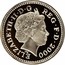 UK Pound Dragon of Wales 2000 Proof KM# 1005a ELIZABETH∙II∙D∙G REG∙F∙D∙2000 IRB coin obverse