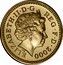 UK Pound Dragon of Wales 2000 Proof KM# 1005 ELIZABETH∙II∙D∙G REG∙F∙D∙2000 IRB coin obverse