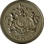 UK Pound Royal Coat of Arms 1983 Proof KM# 933a HONI SOIT QUI MAL Y PENSE DIEU ET MON DROIT ONE POUND coin reverse