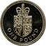 UK Pound Royal Shield 1988 KM# 954 ONE POUND coin reverse