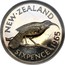New Zealand Sixpence Elizabeth II (1st portrait) 1965 Proof KM# 26.2 NEW∙ZEALAND SIXPENCE *YEAR* K∙G coin reverse