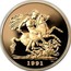 UK Sovereign Elizabeth II (3rd portrait) 1991 Proof KM# 943 1985 BP coin reverse