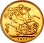 UK Sovereign George V 1911 Proof KM# 820 1911 B.P. coin reverse