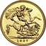 UK Sovereign George VI 1937 Proof KM# 859 1937 B.P. coin reverse