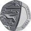 UK Twenty Pence Royal Shield 2016 Proof KM# 1336a TWENTY PENCE MD coin reverse