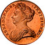 UK 1/2 Penny Anne Pattern ND (1707) KM# PnA34 ANNA∙D:G∙MAG:BR: FR:ET∙HIB:REG: coin obverse