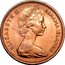 New Zealand 2 Cents Elizabeth II (2nd portrait) 1967 KM# 33 ELIZABETH II BAHAMA ISLANDS coin obverse