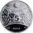 Ukraine 5 Hryven Oriental calendar The Year of the Snake 2013 Proof KM# 693 НАЦІОНАЛЬНИЙ БАНК УКРАЇНИ 5 ГРИВЕНЬ AG 925 15.55 2013 coin obverse