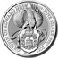 UK 5 Pounds Queen's Beasts The Griffin 2017 GRIFFIN OF EDWARD III 2 OZ FINE SILVER 999.9 2017 JC coin reverse