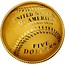 USA Five Dollars National Baseball Hall of Fame 2014 W KM# 578 UNITED STATES OF AMERICA FIVE DOLLARS E PLURIBUS UNUM W coin reverse